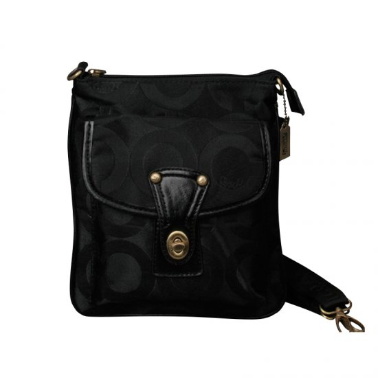 Coach Turnlock Signature Small Black Crossbody Bags EPN | Coach Outlet Canada